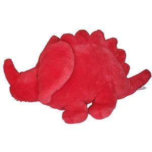 Mervyn's Dinosaur Triceratops Red Plush Vintage HTF Stuffed Animal